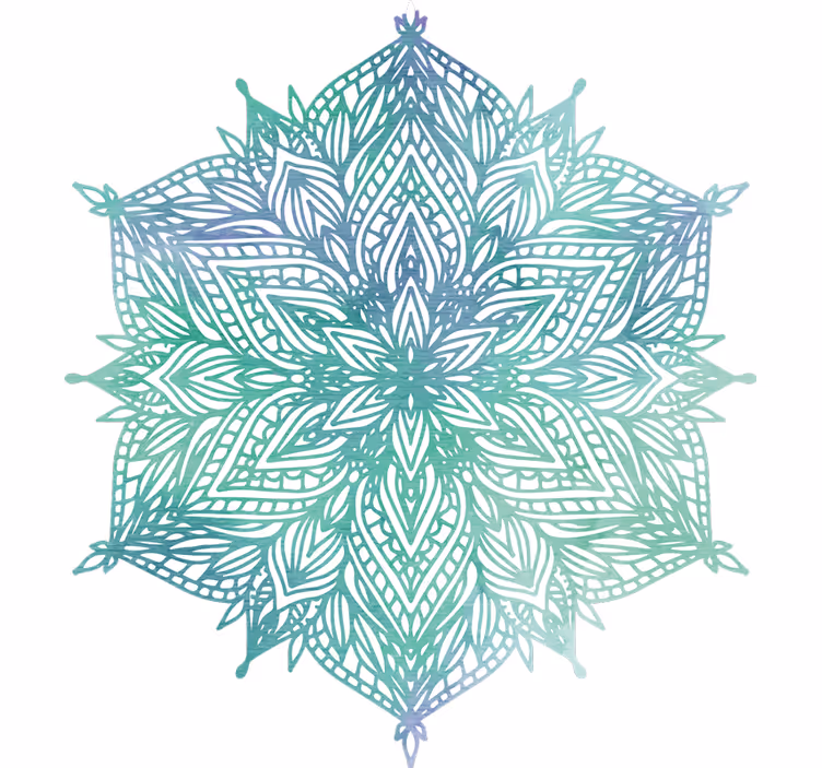Turquoise mandala bedroom blind - TenStickers