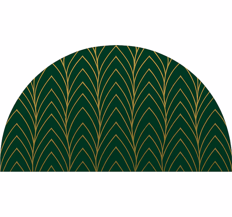 Bedroom blind with green and golden leaves - TenStickers