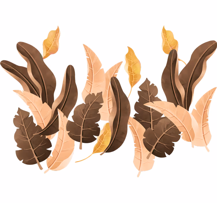 Bedroom blind with savannah beige foliage design - TenStickers