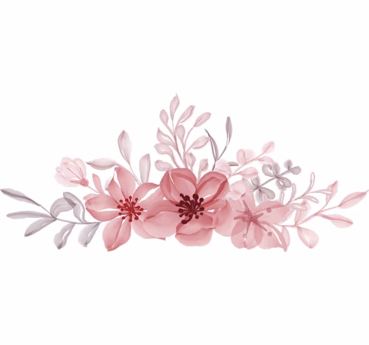 Pink flowers bedroom blind - TenStickers