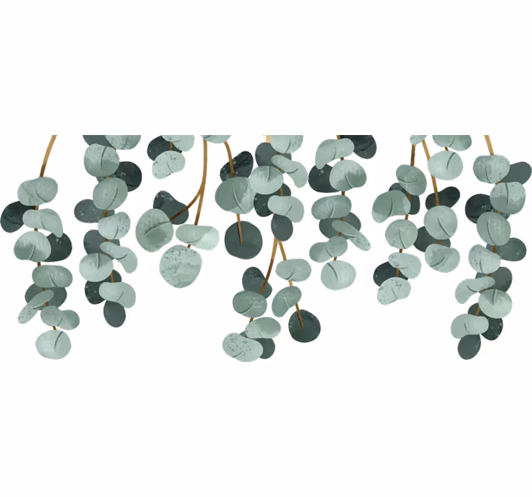 Bedroom blind with hanging plants design - TenStickers