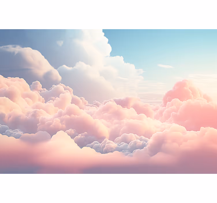 Blind kids pink cloud landscape adventure - TenStickers
