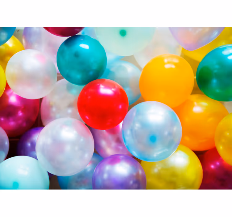 Blind kids colorful balloon wall mural - TenStickers