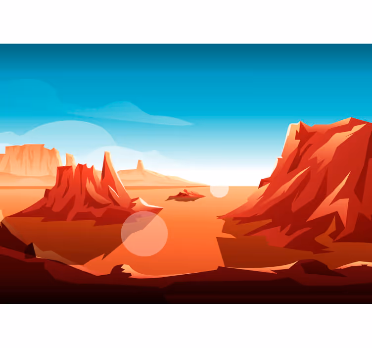 Blind kids under the desert sun - TenStickers