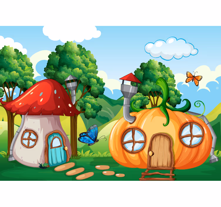 Blind kids wall mural fantasy forest for children - TenStickers