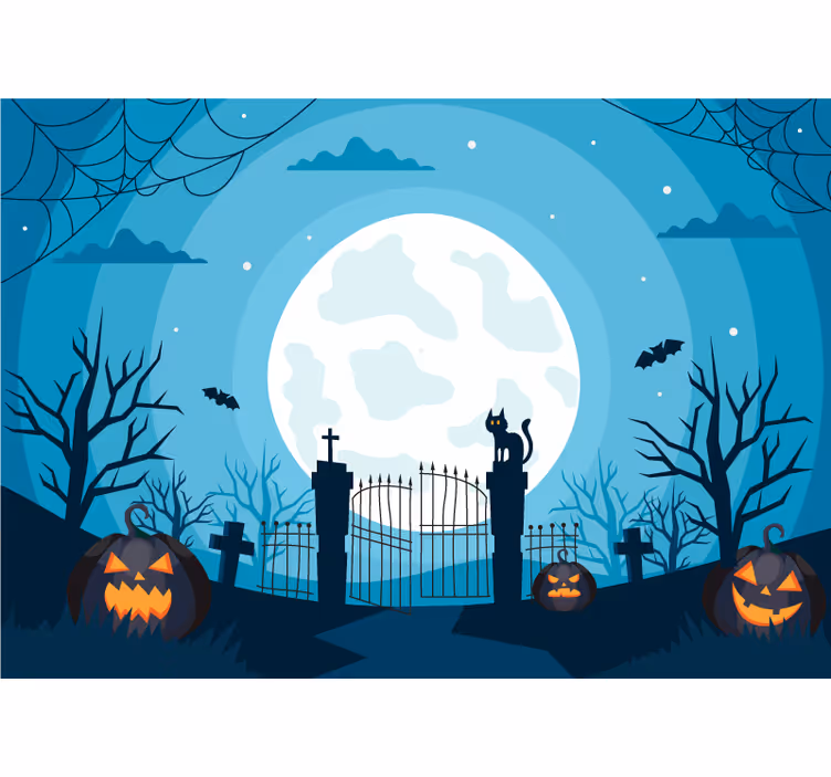 Blind kids nighttime cemetery adventure - TenStickers