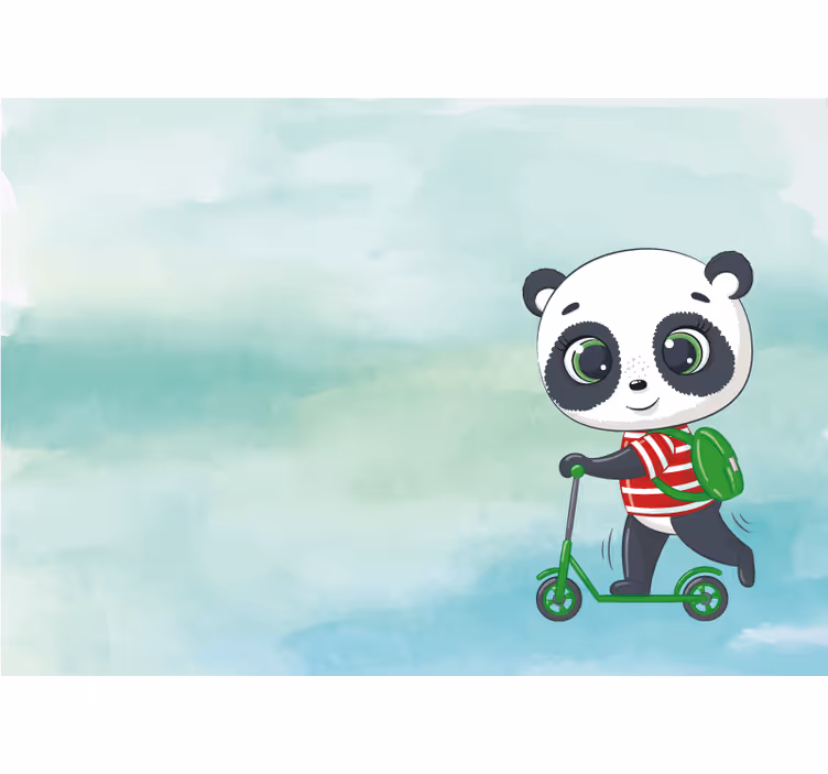 Blind kids panda italian t-shirt - TenStickers
