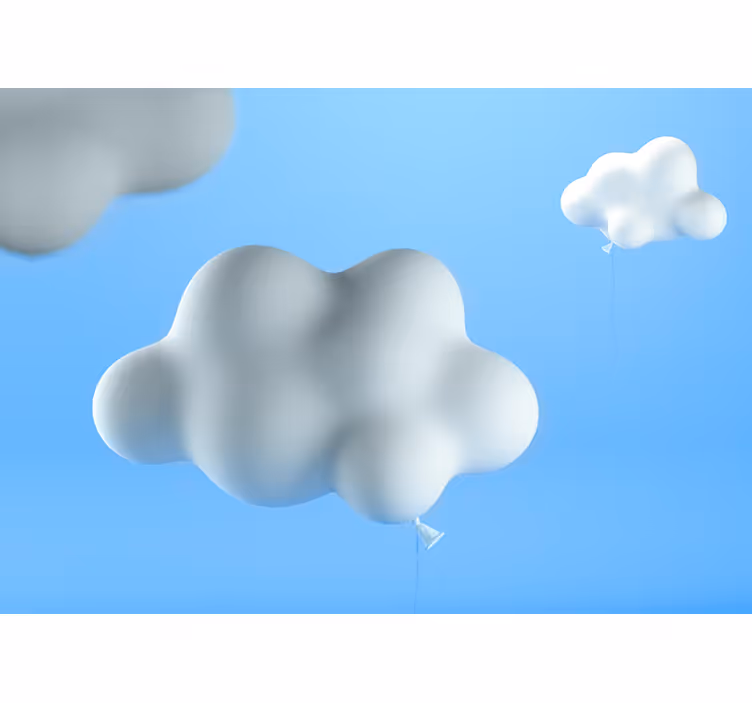 Blind kids cloud-shaped balloons - TenStickers