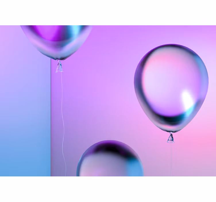 Blind kids gradient balloon arrangement - TenStickers