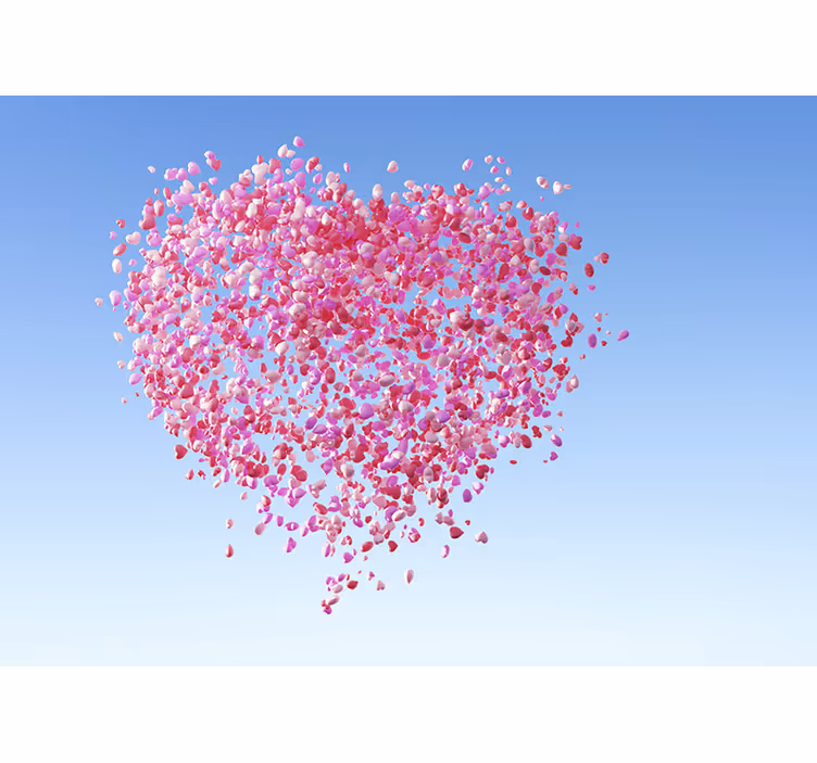 Blind kids big love heart balloons - TenStickers