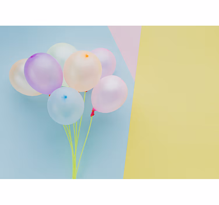 Blind kids modern frame with balloons - TenStickers