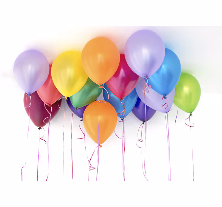 Blind kids colorful balloons on the top - TenStickers
