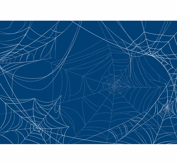 Blind kids blue halloween cobweb - TenStickers