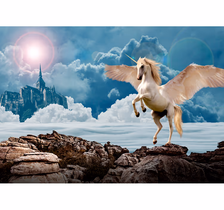 Blind kids fearless unicorn in the fog - TenStickers
