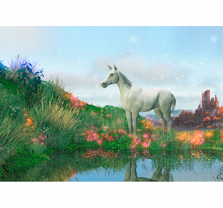 Blind kids' unicorn castle and flower wonderland - TenStickers