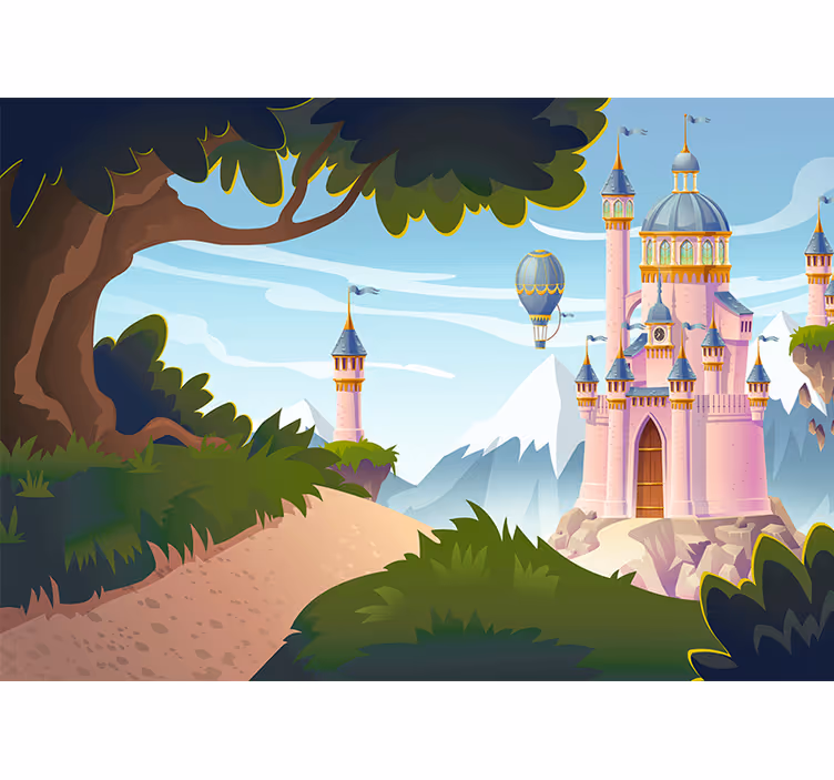 Blind kids enchanted pink magic castle - TenStickers
