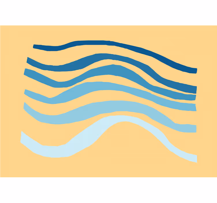 Blind kids pastel color waves abstract design - TenStickers