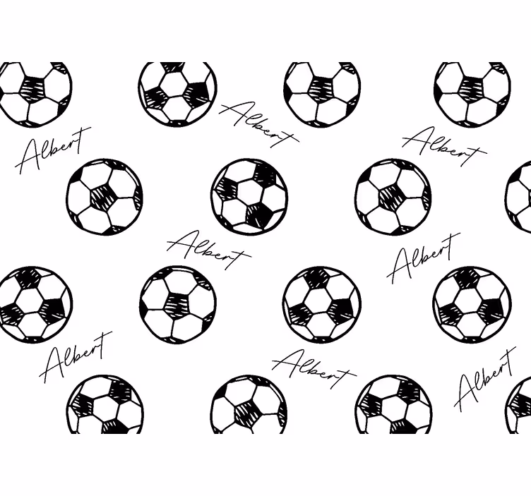 Blind kids personalized football - TenStickers