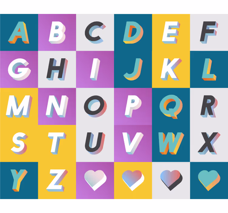 Blind kids colorful alphabet play area - TenStickers