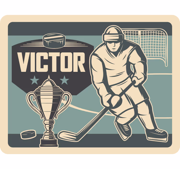 Blind kids hockey player personalized jersey - TenStickers