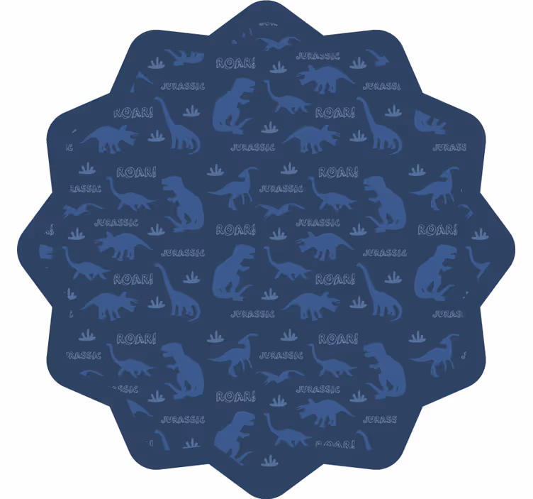 Blind kids dinosaur silhouette on light blue pattern - TenStickers