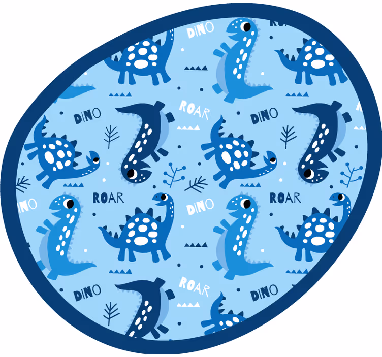 Blind kids blue dinosaur backdrop - TenStickers
