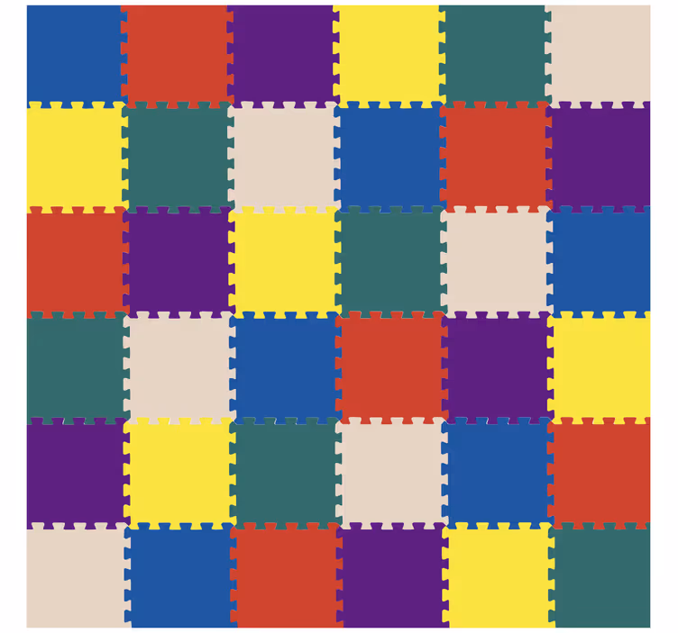 Blind kids colorful squares - TenStickers