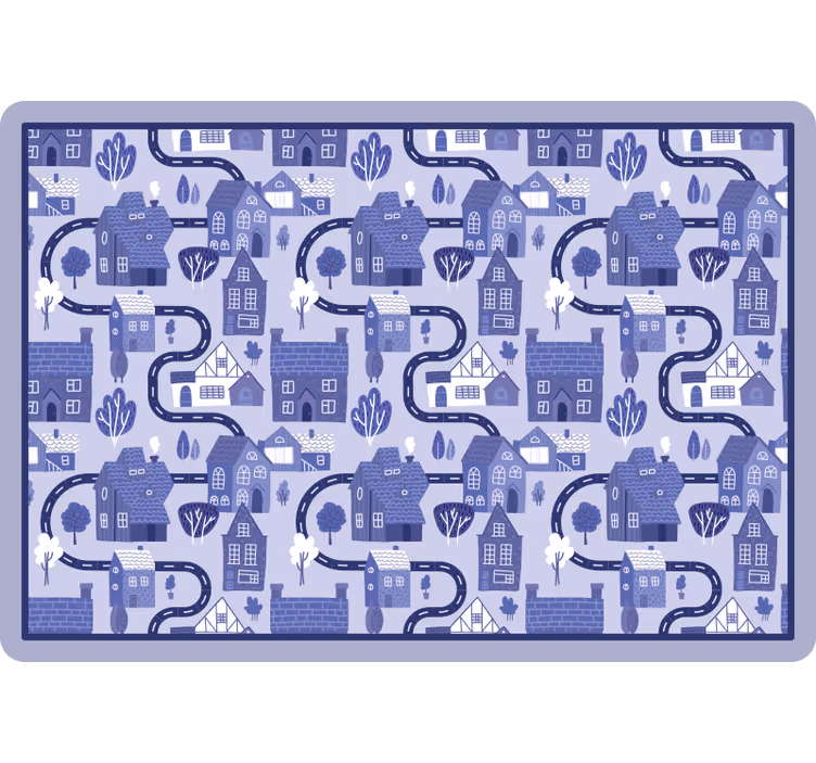 Blind kids nordic blue village - TenStickers