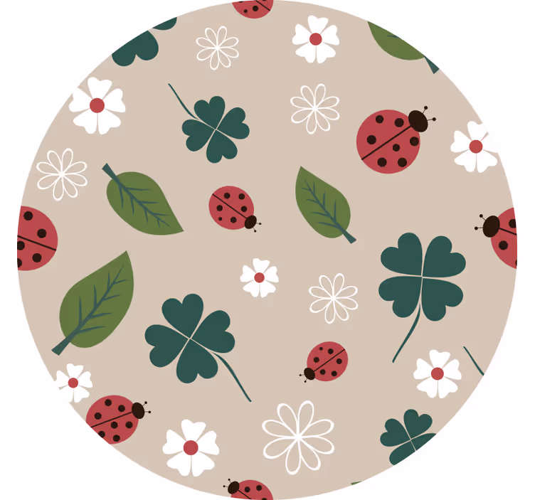 Blind kids leaves with ladybug - TenStickers