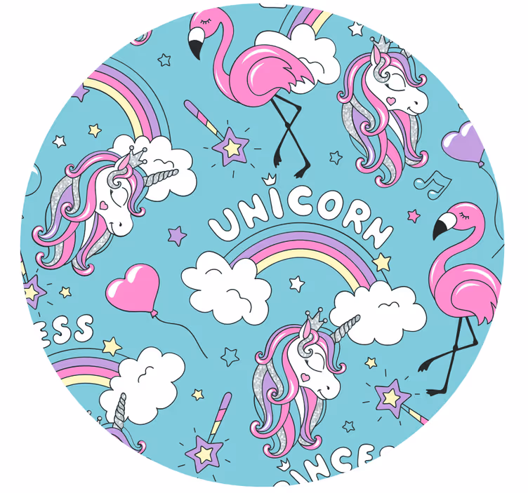 Blind kids unicorn pattern flamingo rainbow tree - TenStickers