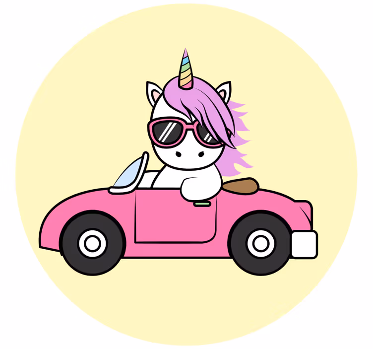 Blind kids cool unicorn adventure - TenStickers