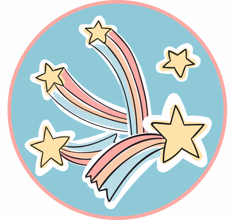 Blind kids a shooting rainbow star - TenStickers