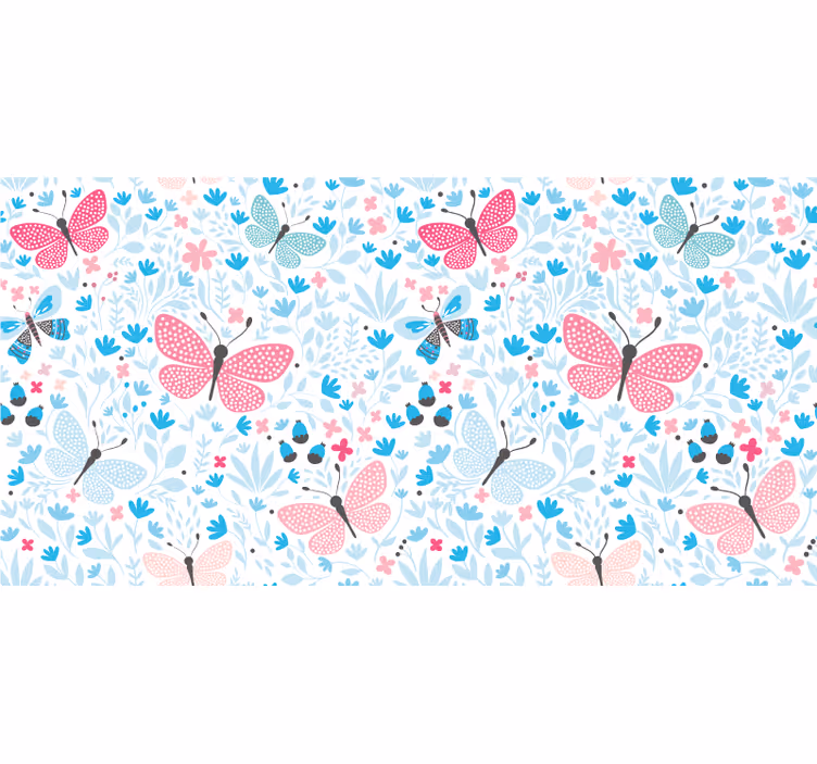 Blind kids pink color with blue motifs - TenStickers
