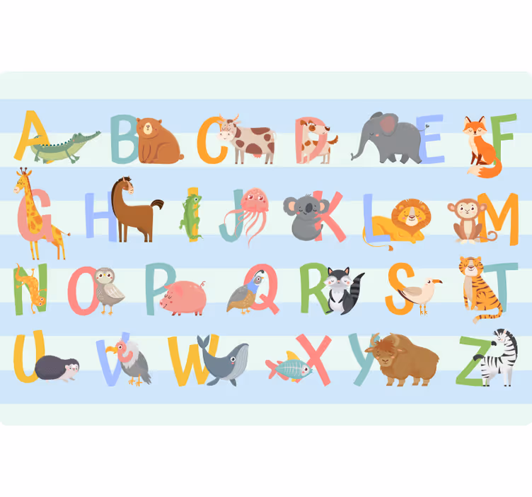 Blind kids alphabet with figures - TenStickers