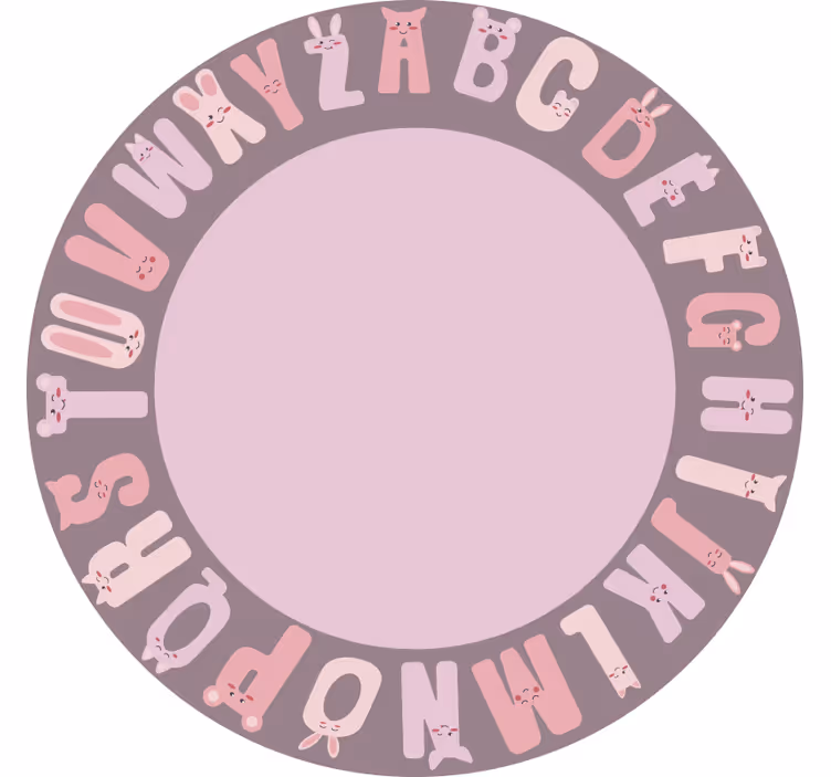 Blind kids round alphabet - TenStickers