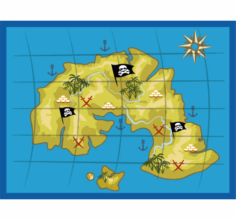 Blind kids usa adventure map - TenStickers