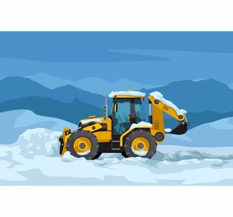 Blind kids yellow tractor realistic toy - TenStickers