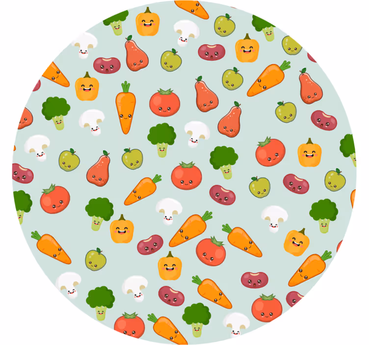 Blind kids anime vegetables - TenStickers