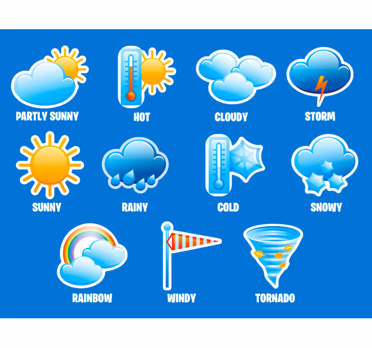 Blind kids weather awareness tools - TenStickers