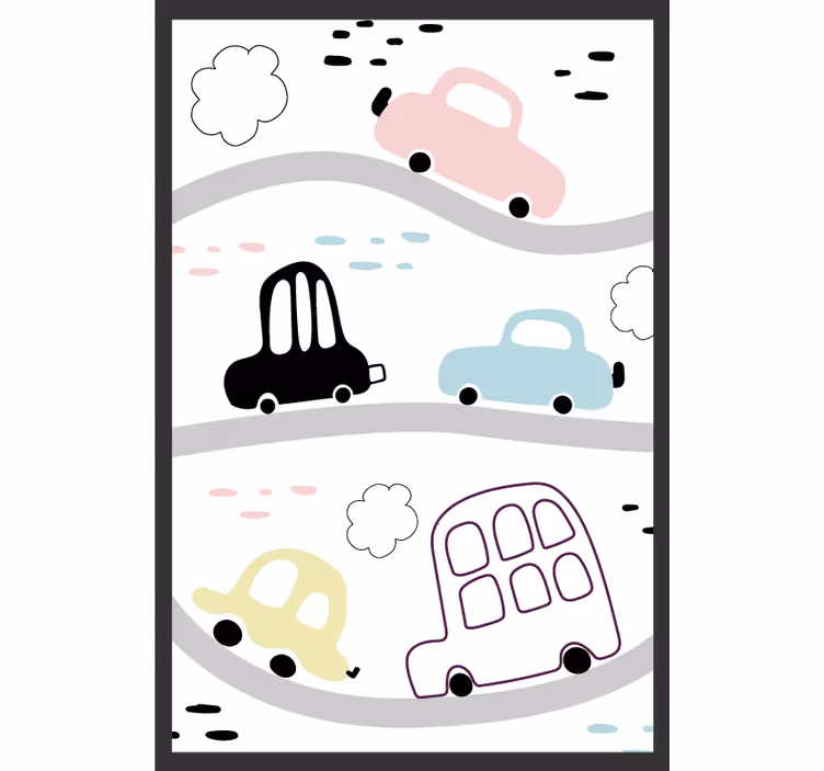 Blind kids vehicles and roads - TenStickers