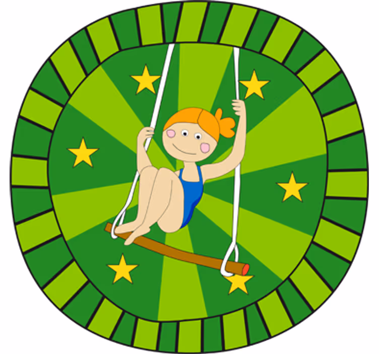 Blind kids berta at the circus wall sticker - TenStickers