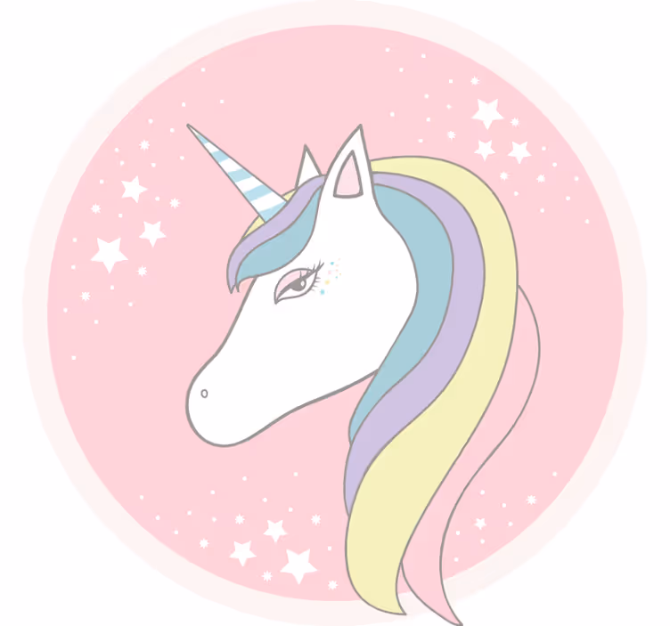 Blind kids fabulous cartoon unicorn - TenStickers