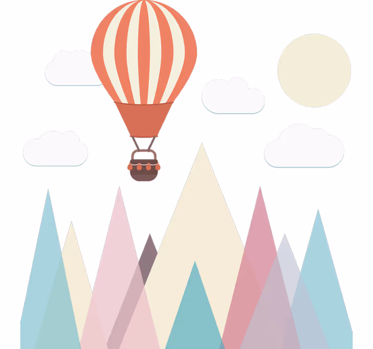 Blind kids minimalist geometric landscape - TenStickers