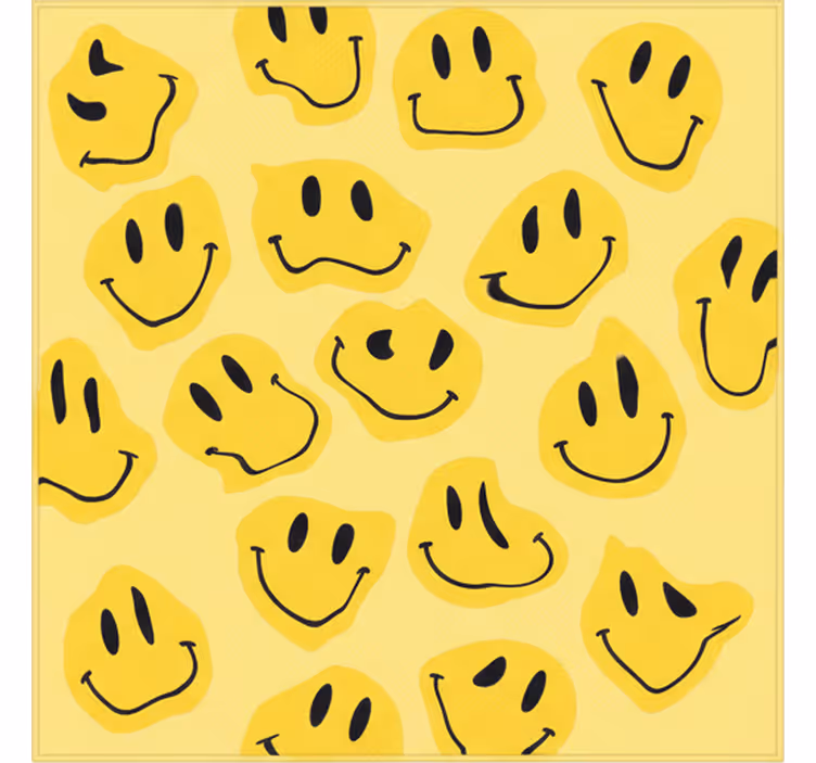 Blind kids distorted smiley faces - TenStickers