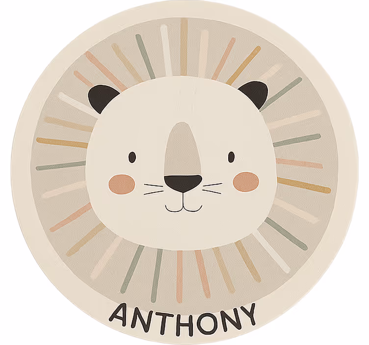 Blind kids custom beige lion - TenStickers