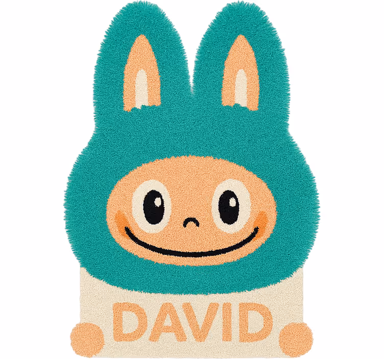 Blind kids custom turquoise labubu - TenStickers