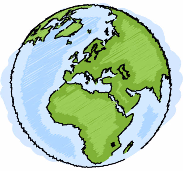 Blind kids green and blue world map - TenStickers