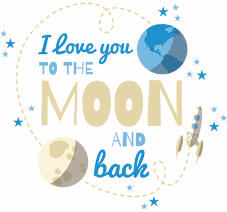 Blind kids love you to the moon and back - TenStickers