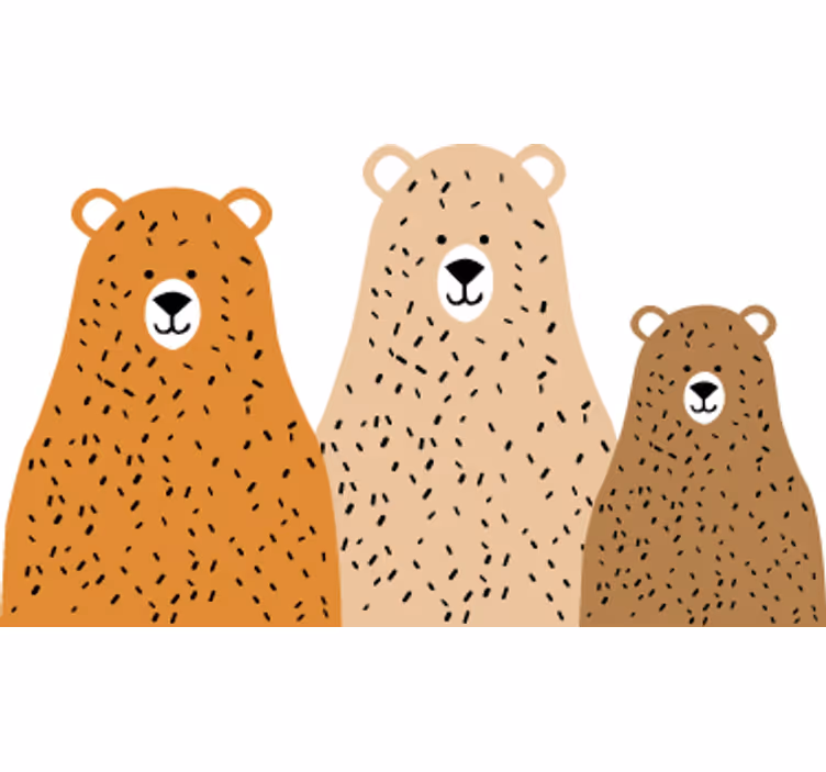 Blind kids three bear friends - TenStickers