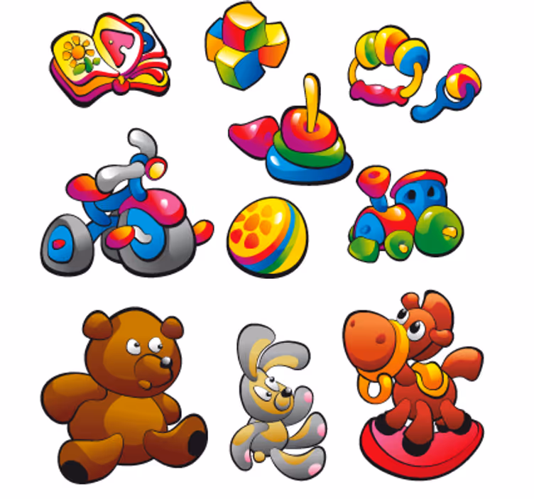 Blind kids toy sticker collection - TenStickers